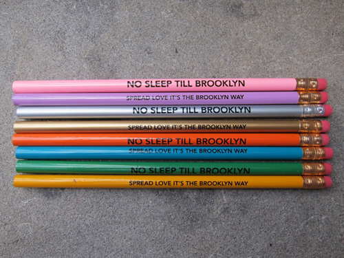 Brooklyn pencils. These are what Brooklyn pencils look like.