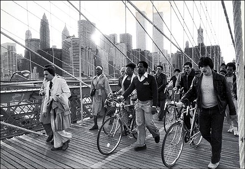New Yorkers were looking pretty good in 1980. Are those fixed gears?