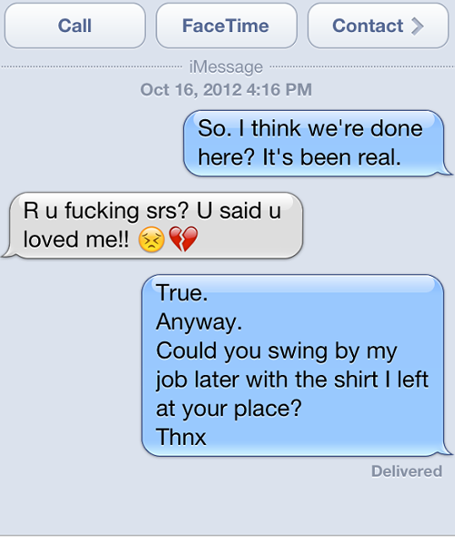 This is both the right and the totally, totally wrong way to do a remote breakup. This is both the right and the totally, totally wrong way to do a remote breakup.