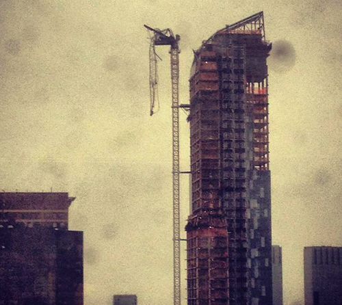 Dangling crane, 1 57th Street