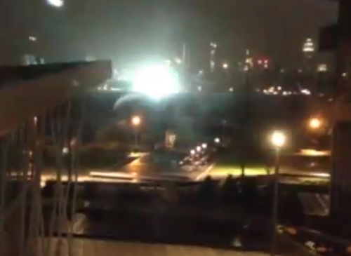 Transformer blowing at East Village Con Edison station