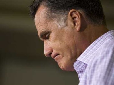 Awww...look at sad Mitt Romney! His political career may be over, but maybe one day the Republican Party can learn to smile again? Awww...look at sad Mitt Romney! His political career may be over, but maybe one day the Republican Party can learn to smile again?