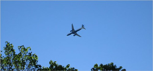 A plane over Park Slope. Did you know Park Slopers complain about planes over Park Slope?