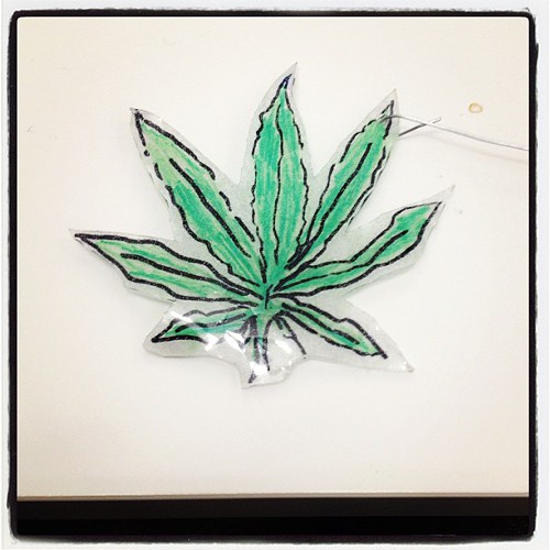 A shrinky-dink talisman I was given for the trip.