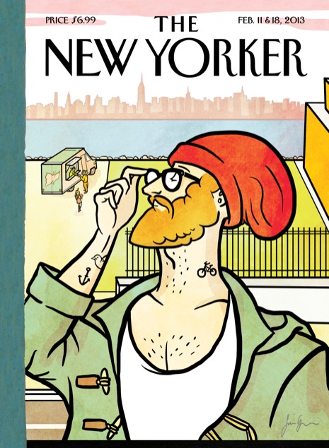 This is what The New Yorker thinks people in Brooklyn look like.