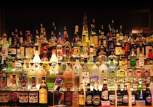 Liquor shelf bar