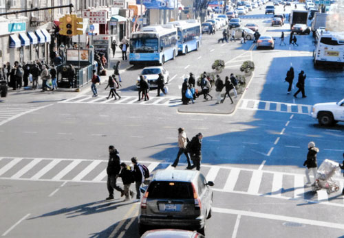 86th Street pedestrian island plan
