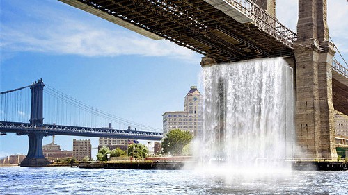 Brooklyn Bridge waterfall