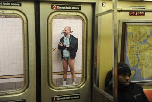 I feel very strongly that people who participate in No Pants Day should have to pay double the normal fare.