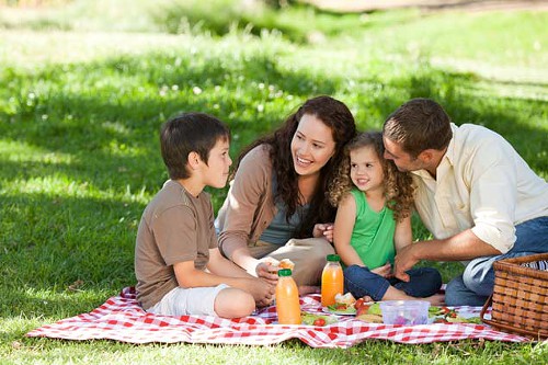 Children at a picnic