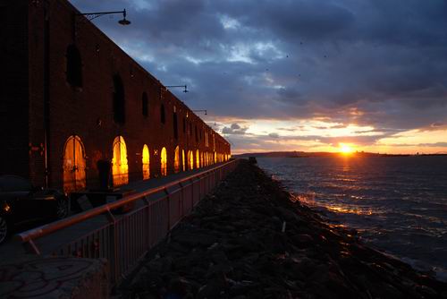 Time your ride to get to Red Hook at sunset.