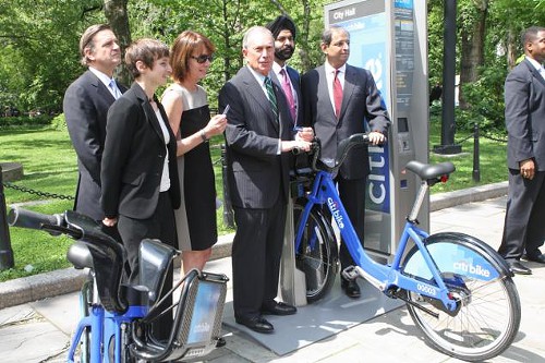 Look at our commie mayor and his socialist bikes.