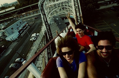 Coney Island Cyclone roller coaster Brooklyn 1980s