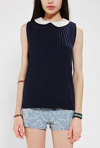 Cooperative Pleated Peter Pan Collar Sweater, $19.99