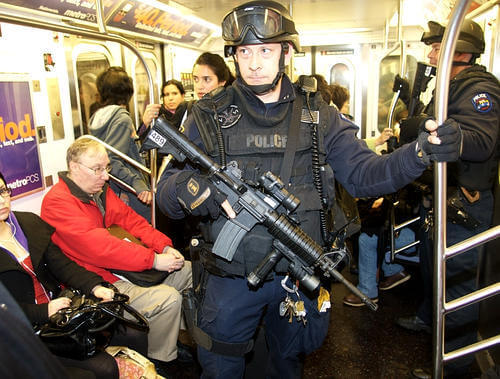 nypd subway assault weapons big guns