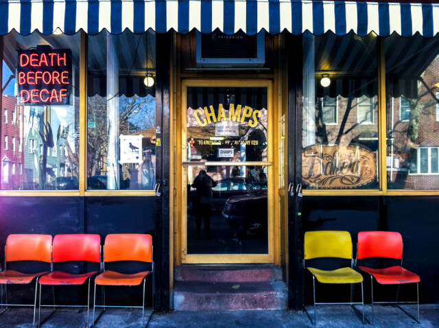 vegan restaurant and bakery Champs in Williamsburg, Brooklyn