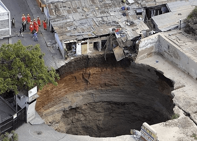 A giant sinkhole opened up in Williamsburg