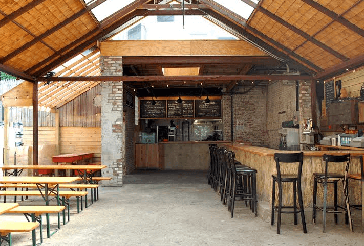 Inside Landhaus's Permanent Location at the Woods