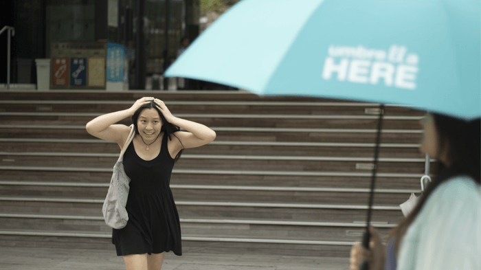 Umbrella Here app Kickstarter startup sharing stranger economy