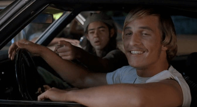 Matthew McConaughey Fast Times high driving weed legal