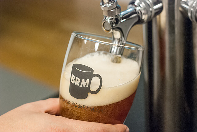 Beer on tap at the office-- we approve. (Photo: Jane Bruce)