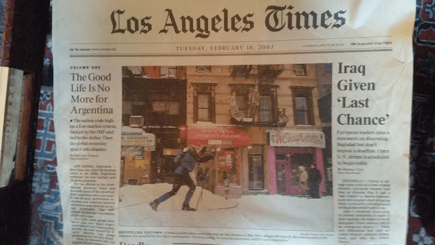 Please note the "Iraq Given Last Chance" headline. Wonder how that turned out. Photo via the Collection of Peter Feld