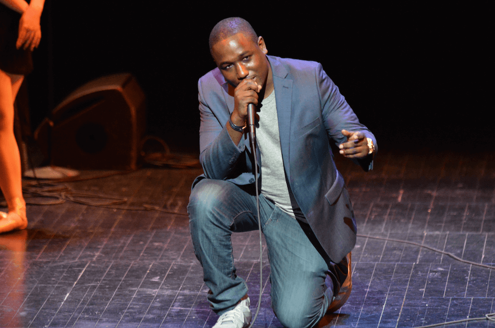 Yes, that is a ballet dance behind Hannibal Buress. It was quite a night. Photo by Mike Benigno, courtesy of BAM