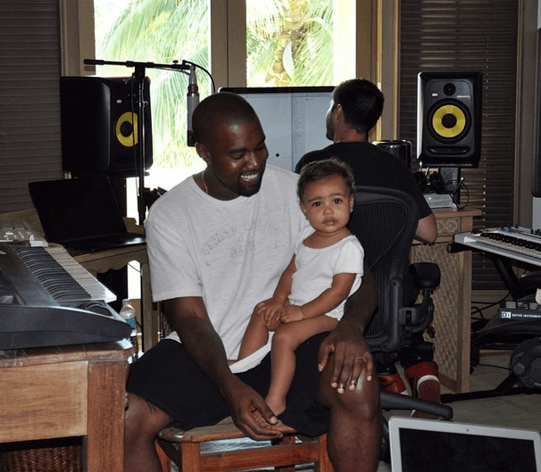 Kanye and North West photo via Kim Kardashian's Instagram
