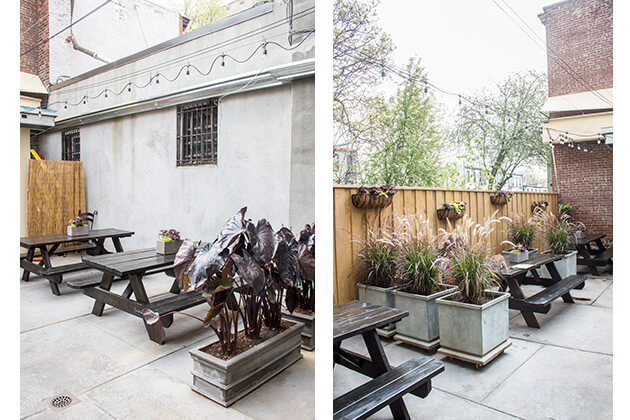Look at the nice backyard at Krupa Grocery! Wouldn't it be even nicer with you, there, drinking a Bloody Mary? Yes. Yes, it would.