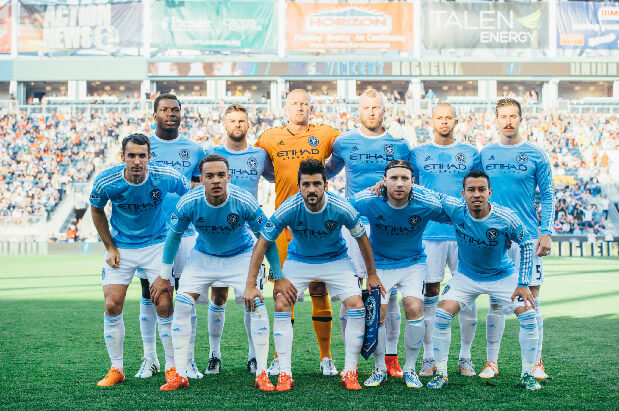 New York City FC before a match. Photo: NYCFC