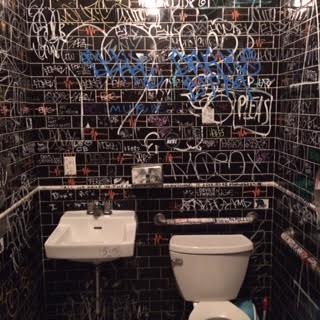 A place to puke. The Bathroom at Cobra Club. 