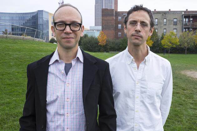 David Kestenbaum and Jacob Goldstein of NPR's Planet Money. Photo courtesy of John Pemble/Iowa Public Radio.