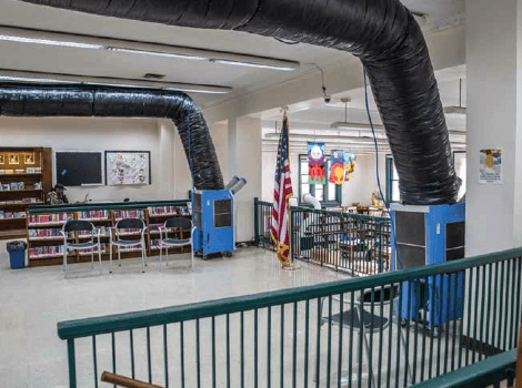 The Temporary Cooling System in Brownsville's Library Branch. Photo: Invest in libraries