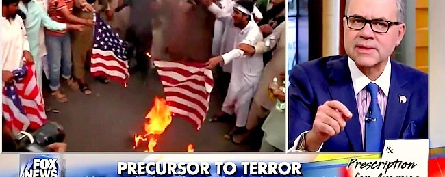 Fox News devoted much of this morning's coverage to outrage at activists' plans for American flag-burning in Brooklyn tonight. 