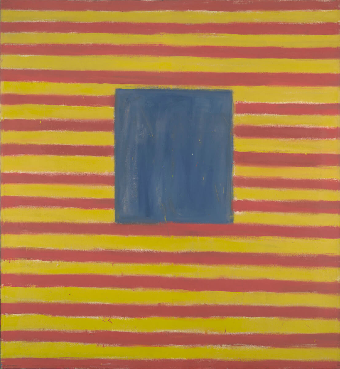 Frank Stella (American, born 1936). Coney Island, 1958. Oil on canvas, 85 ¼ x 78 7/8 in. (216.5 x 200.3 cm). Yale University Art Gallery, New Haven, Connecticut; Gift of Larom B. Munson, B.A., 1951, 1971.38. © 2013 Frank Stella/Artists Rights Society (ARS), New York