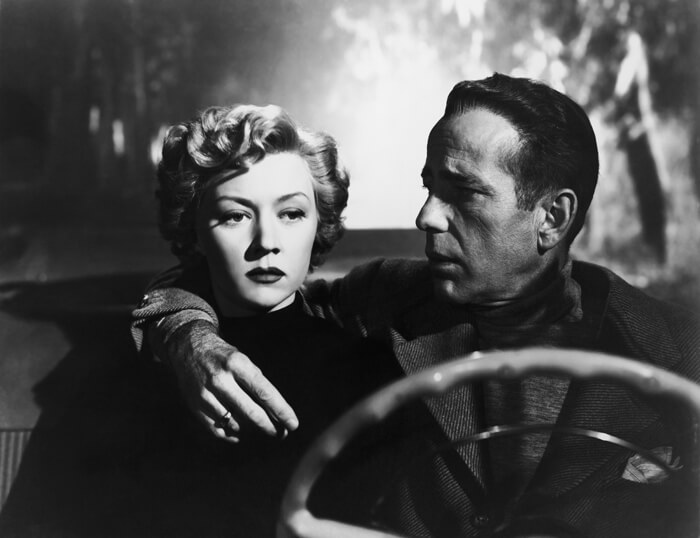 Gloria Grahame and Humphrey Bogart in Nicholas Ray's IN A LONELY PLACE (1950). Courtesy Sony Pictures Repertory/Film Forum. Playing 7/17-7/23.