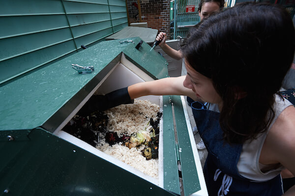 Fabric composting bins