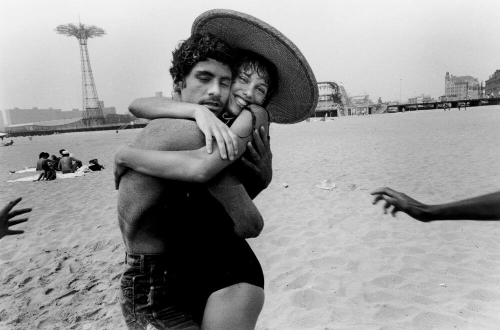 Harvey Stein (American, born 1941). The Hug: Closed Eyes and Smile, 1982. Digital, inkjet archival print, 13 x 19 in. (33 x 48.3 cm). Collection of the artist. © Harvey Stein, 2011