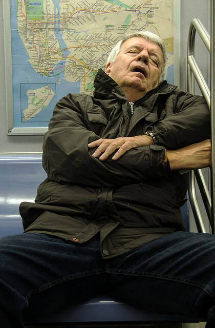 A sleeping manspreader. Photo: doug turetsky/flickr creative commons
