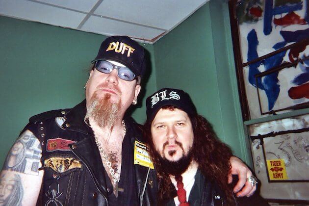 Duff and the late Dimebag Darrell in 2004.  Courtesy of J. Duff.