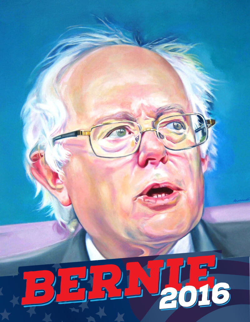 "Bernie 2016" poster by Roberta Aviram. Image courtesy the artist and Armand Aviram.