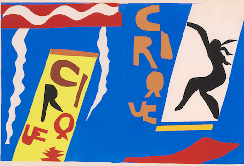 Henri Matisse (1869–1954), "Circus, pochoir, plate II in Jazz" (1947). Courtesy of Frances and Michael Baylson . © 2015 Succession H. Matisse / Artists Rights Society (ARS), New York. Photography by Graham S. Haber, 2015.