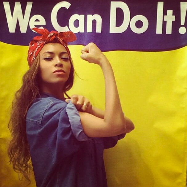 Beyonce showing who runs the world. (Women.)