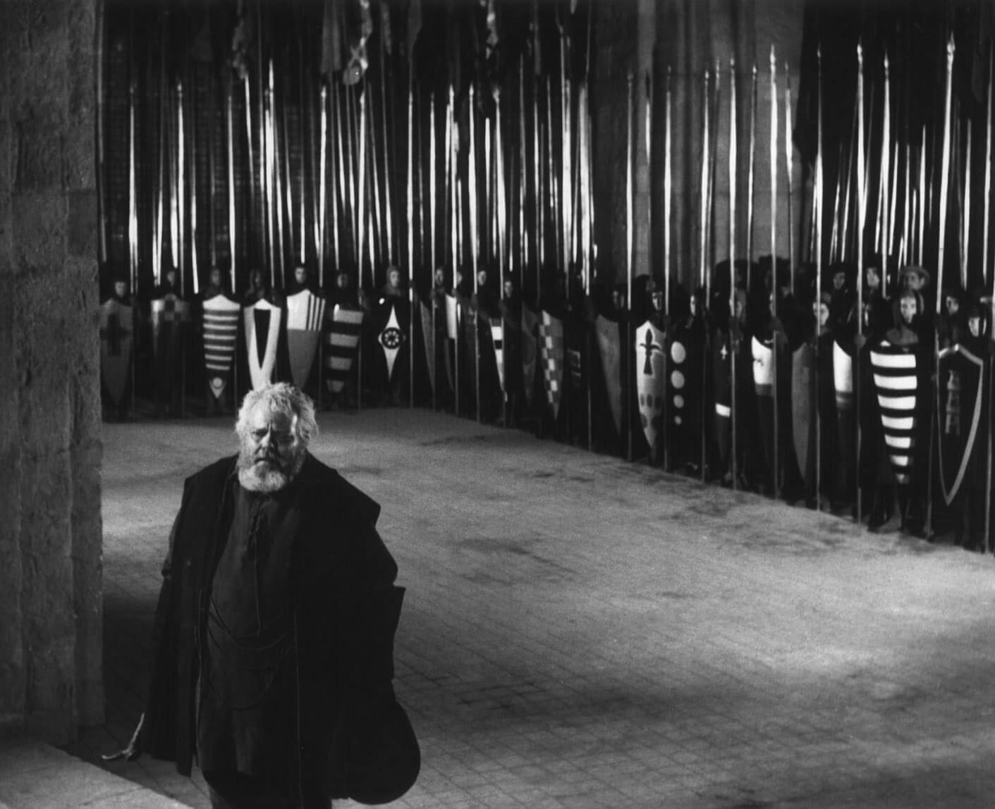 Orson Welles in Welles’ CHIMES AT MIDNIGHT (1965). Courtesy Janus Films. Playing January 1-12.