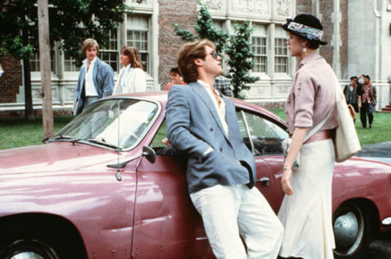 Title: PRETTY IN PINK • Pers: SPADER, JAMES / RINGWALD, MOLLY • Year: 1986 • Dir: DEUTCH, HOWARD • Ref: PRE016AP • Credit: [ PARAMOUNT / THE KOBAL COLLECTION ]