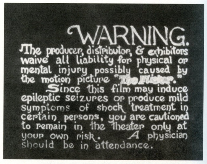 NYC Repertory Cinema - The Flicker - Tony Conrad