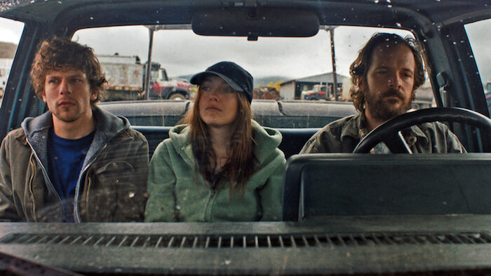 Jesse Eisenberg, Dakota Fanning, and Peter Sarsgaard in Kelly Reichardt’s NIGHT MOVES (2014). Courtesy Film Forum. Playing Wednesday, June 8 and Thursday, June 16.