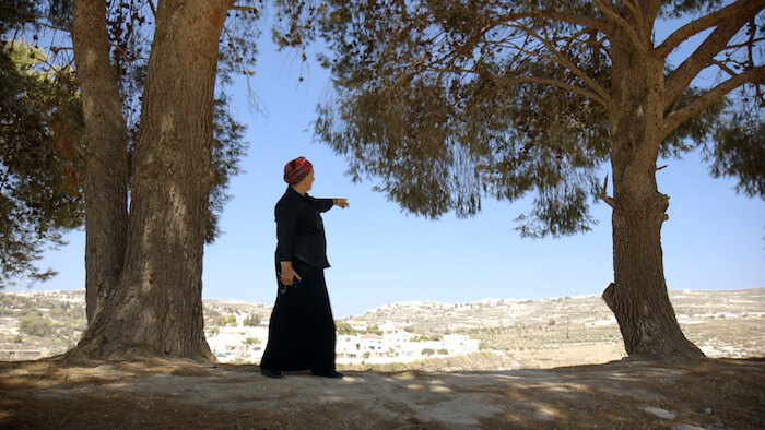 Daniella Weiss in a scene from the documentary The Settlers, directed by Shimon Dotan. Image courtesy of Philippe Bellaiche.