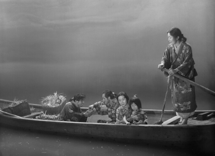Eitarô Ozawa, Masayuki Mori, Kinuyo Tanaka, and Mitsuko Mito in Yasujirō Ozu’s UGETSU (1953). Courtesy Janus Films. Playing Friday, March 3 through Thursday, March 9.