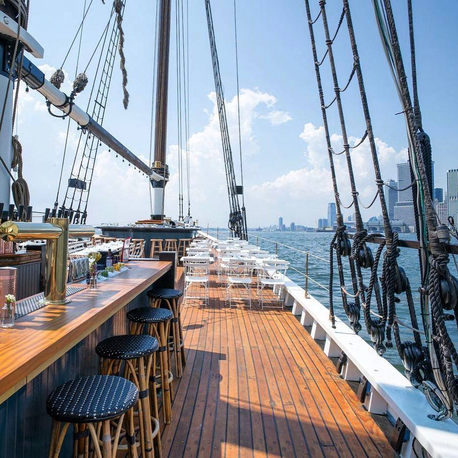 We're On a Boat And Pilot's Making it Rain Oysters Over the East River